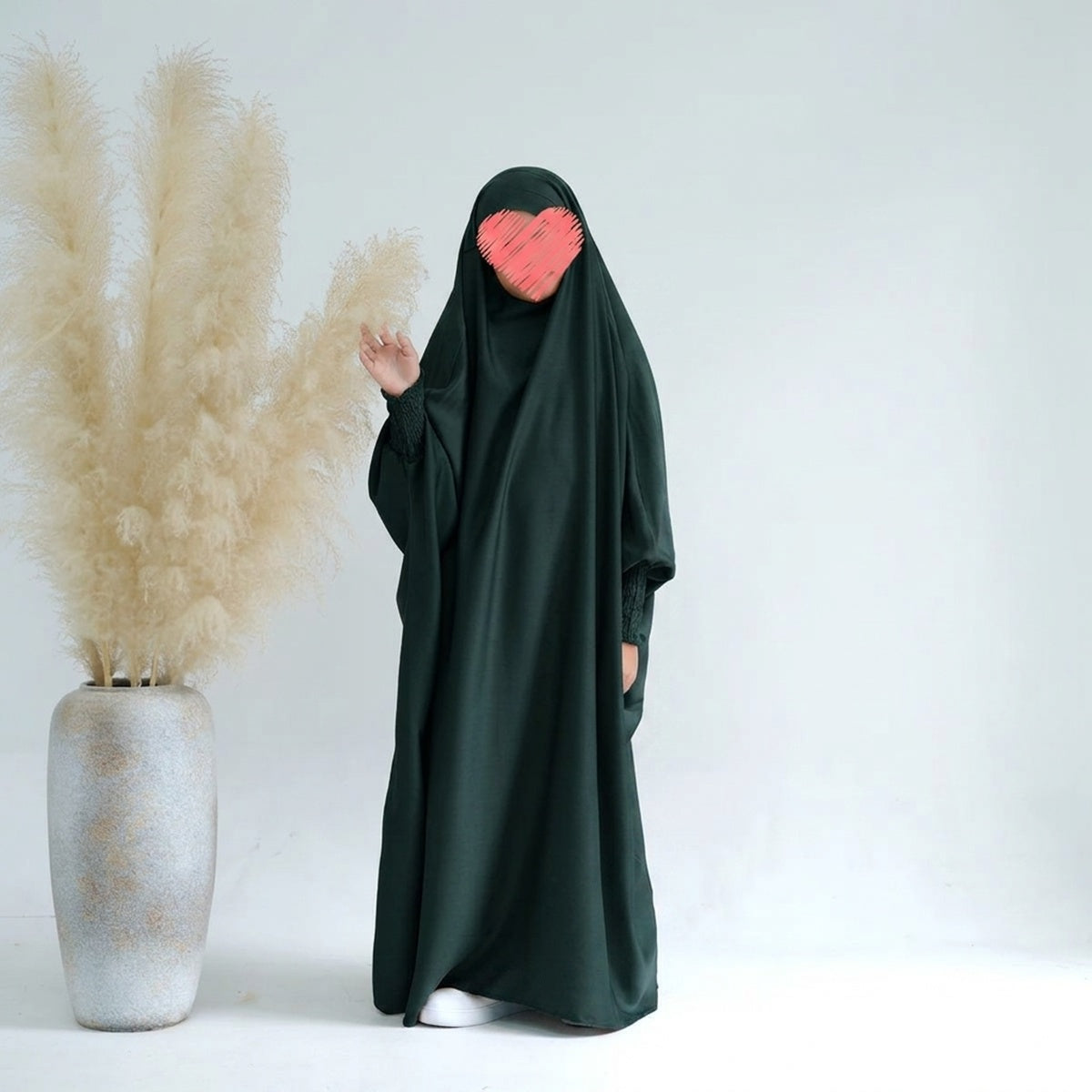 Robe de prière en satin pour filles musulmanes, jilbab, robe abaya #25662