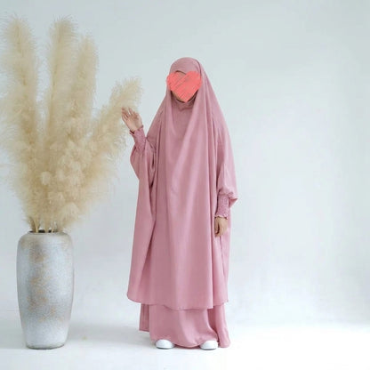 Robe de prière en satin pour filles musulmanes, jilbab, robe abaya #25662