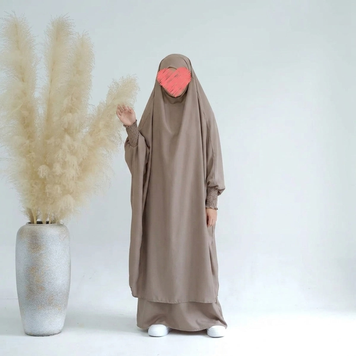 Robe de prière en satin pour filles musulmanes, jilbab, robe abaya #25662