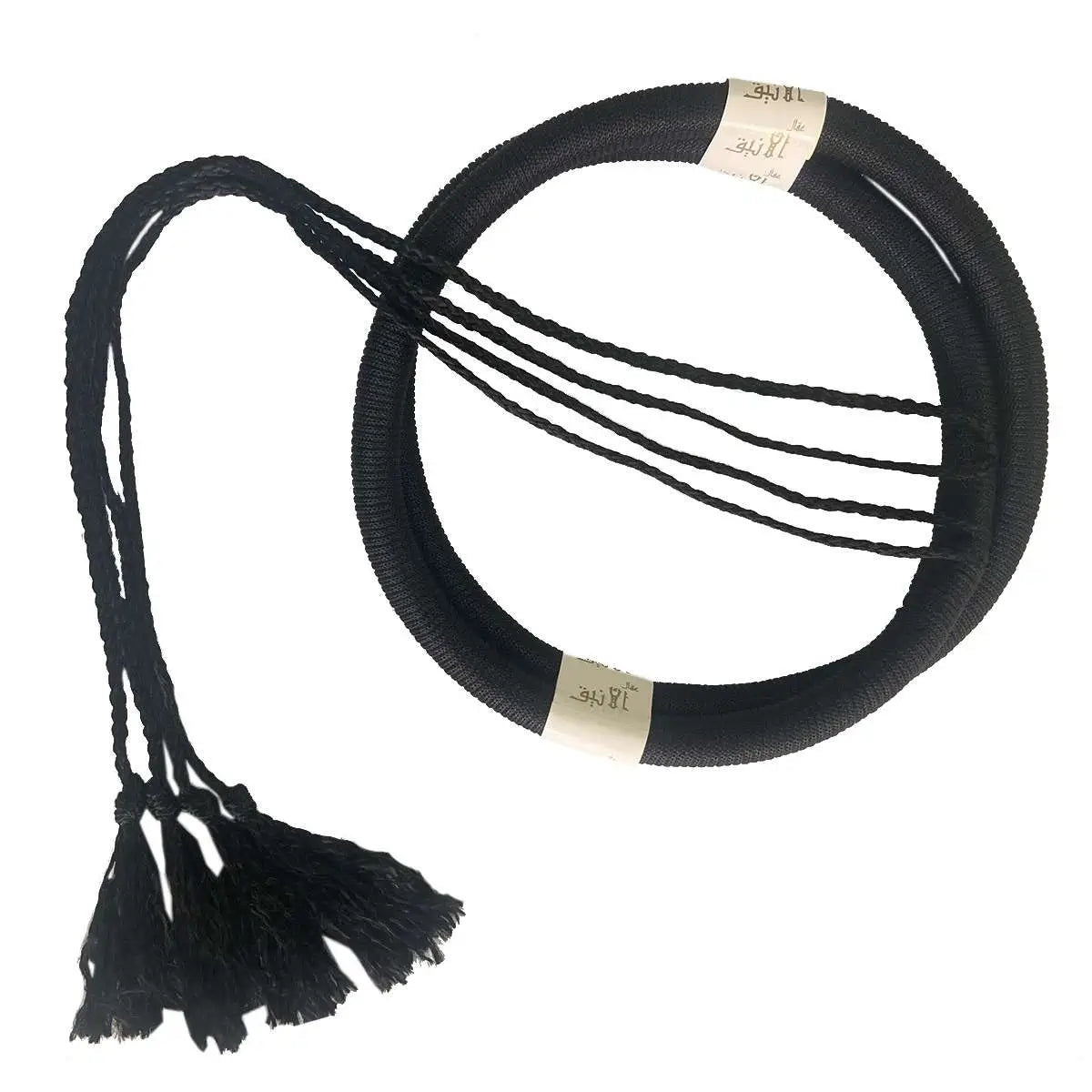 Bandeau turban noir en laine arabe