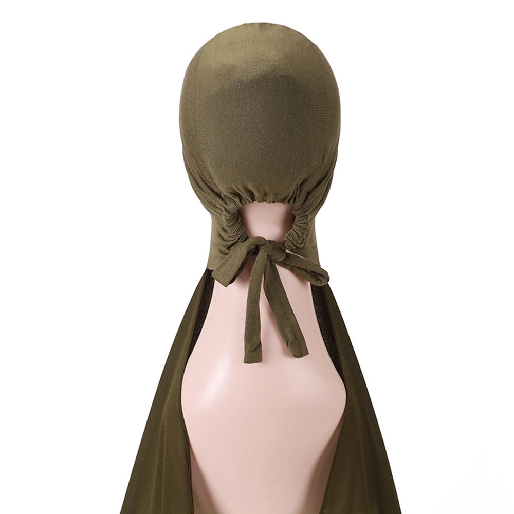 Hijab avec bonnet assorti pour femmes musulmanes #25001
