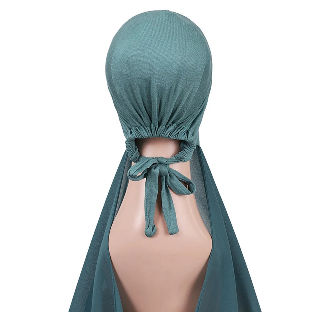 Hijab avec bonnet assorti pour femmes musulmanes #25001