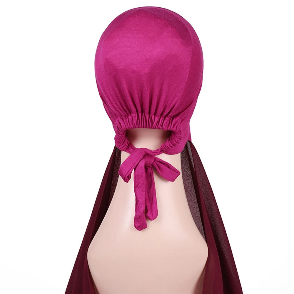 Hijab avec bonnet assorti pour femmes musulmanes #25001