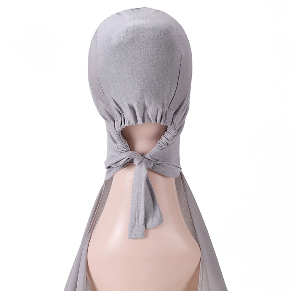 Hijab avec bonnet assorti pour femmes musulmanes #25001