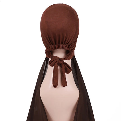Hijab avec bonnet assorti pour femmes musulmanes #25001