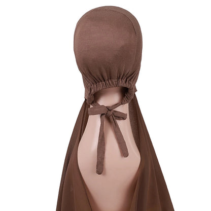 Hijab avec bonnet assorti pour femmes musulmanes #25001