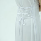 Back Strap Muslim Women Satin Underdress Sleeveless Inner Slip Under Dress #25996