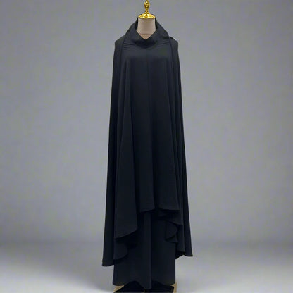 Ensemble 2 pièces pour femme musulmane du Ramadan, longue robe jilbab en satin avec jupe