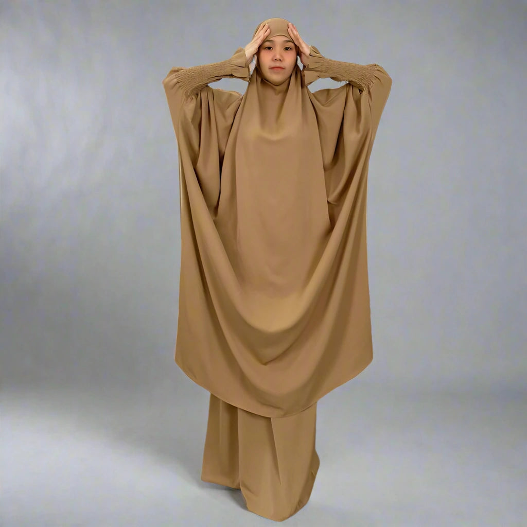 Ensemble jilbab Nida 2 pièces pour femmes arabes