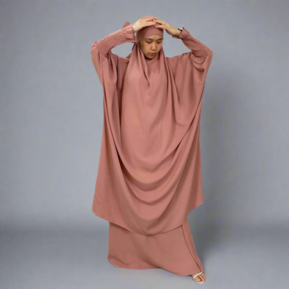 Ensemble jilbab Nida 2 pièces pour femmes arabes