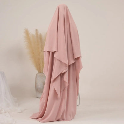 Ensemble 2 pièces pour femmes arabes, robe de prière, jilbab, abaya, avec khimar