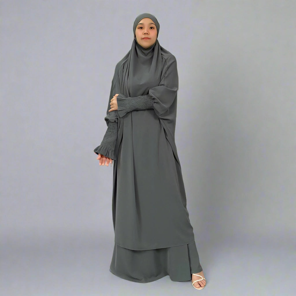 Ensemble jilbab Nida 2 pièces pour femmes arabes
