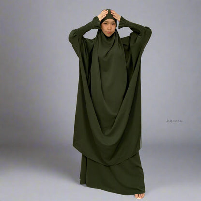 Ensemble jilbab Nida 2 pièces pour femmes arabes