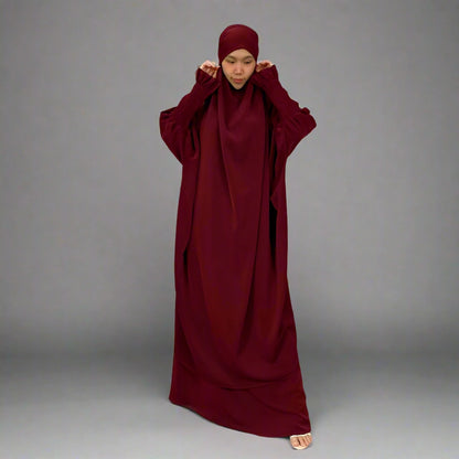 Ensemble jilbab Nida 2 pièces pour femmes arabes