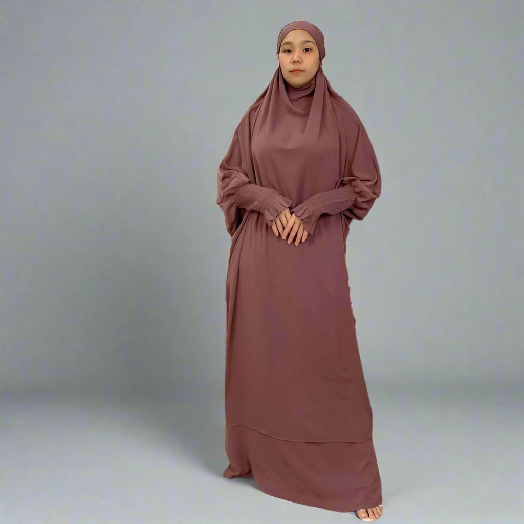 Ensemble jilbab Nida 2 pièces pour femmes arabes