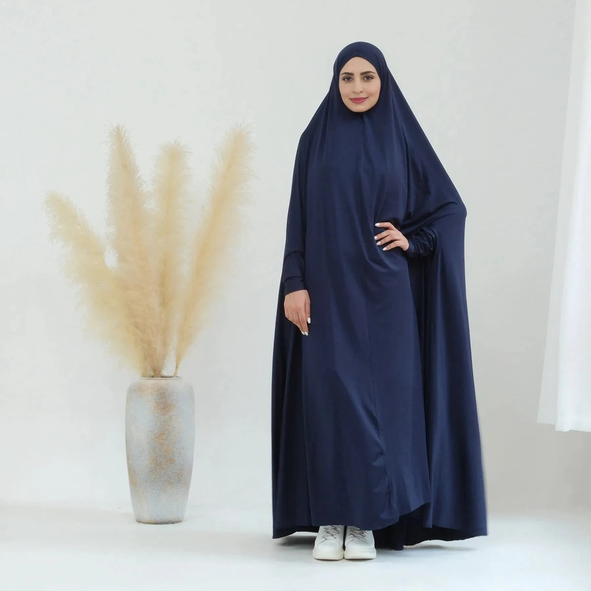 Robe de prière abaya jilbab une pièce longue avec capuche #25628