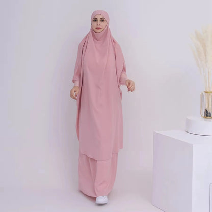 Ensemble 2 pièces Jilbab, robe de prière, abaya, haut et jupe #23423