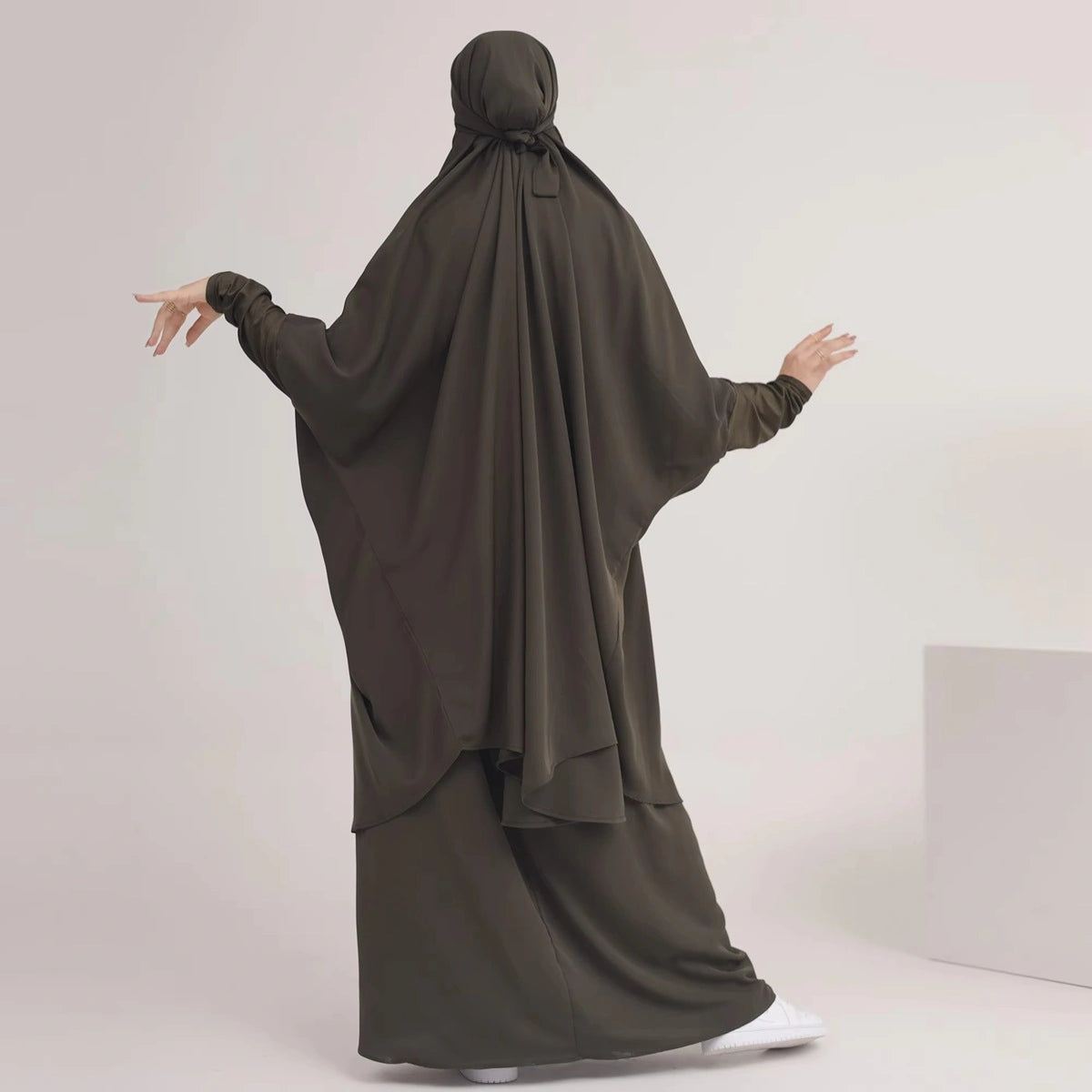 Ensemble 2 pièces Jilbab, robe de prière, abaya, haut et jupe #23423
