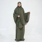 Ensemble 4 pièces Jilbab, robe de prière, abaya, tapis de prière et sac #25956