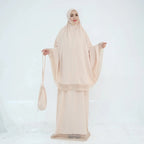 Ensemble 4 pièces Jilbab, robe de prière, abaya, tapis de prière et sac #25956