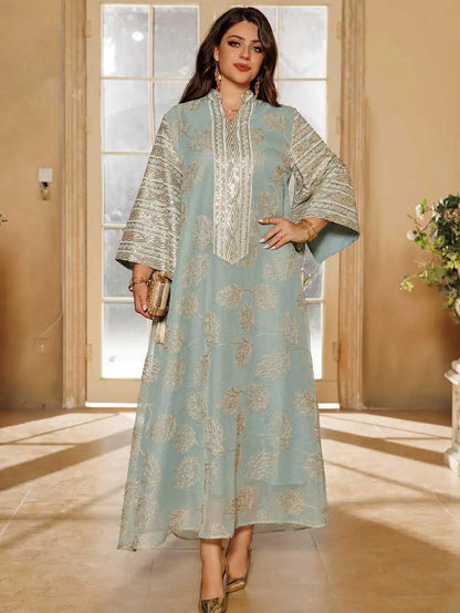 Robe caftan Doris Eid brodée de paillettes #25423