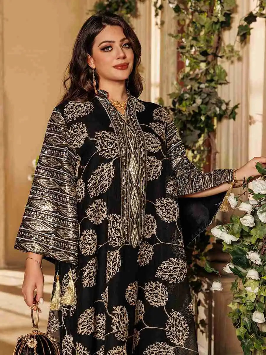 Eid Sequins Embroidery Doris Caftan Kaftan Dress #25S68