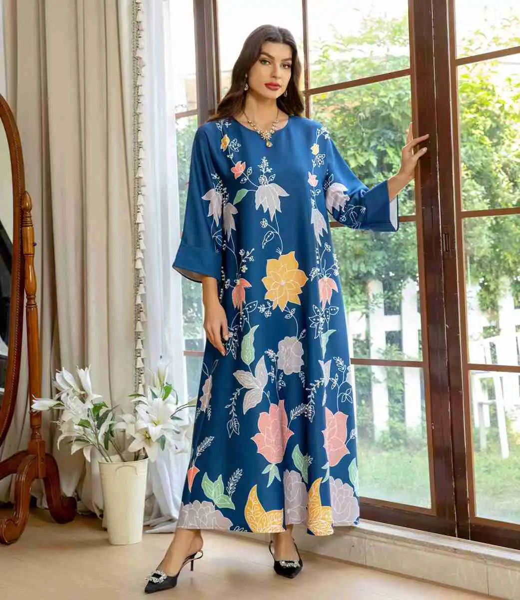 Robe de l'Aïd Hotfix Strass Perles Caftan Robe Kaftan
