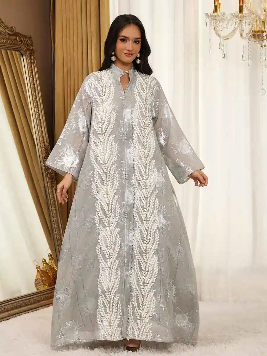 Eid Dress Embroidery Jalabiya Caftan Kaftan Dress #25498