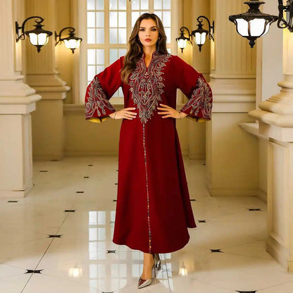 Eid Dress Rope embroidery Beads Caftan Kaftan Dress #25S080