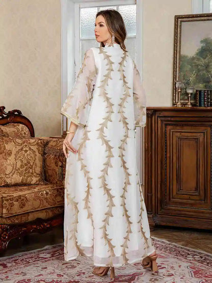 Eid Embroidery Arab Middle East Caftan Kaftan Dress #25S094