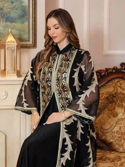 Eid Embroidery Arab Middle East Caftan Kaftan Dress #25S094