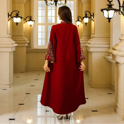 Eid Dress Rope embroidery Beads Caftan Kaftan Dress #25S080