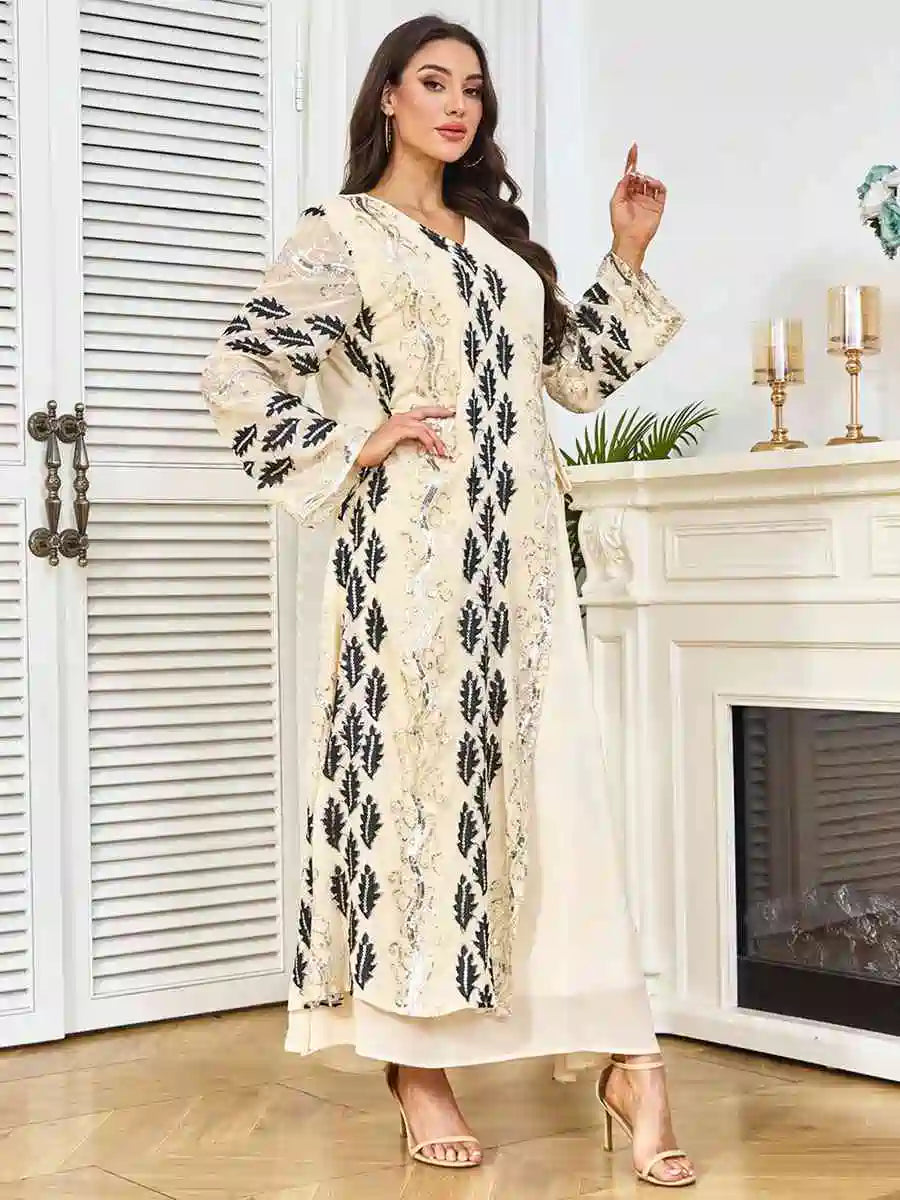 Eid Dress Arab Sequins Caftan Kaftan #25M487