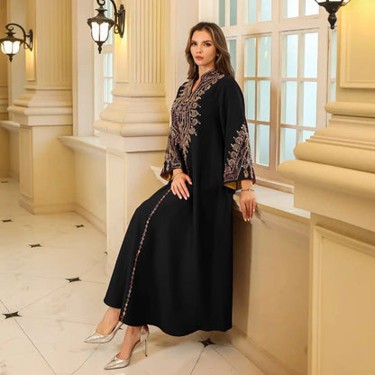 Eid Dress Rope embroidery Beads Caftan Kaftan Dress #25S080