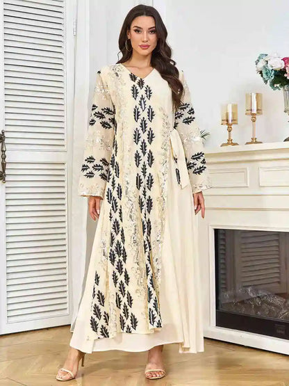 Eid Dress Arab Sequins Caftan Kaftan #25M487