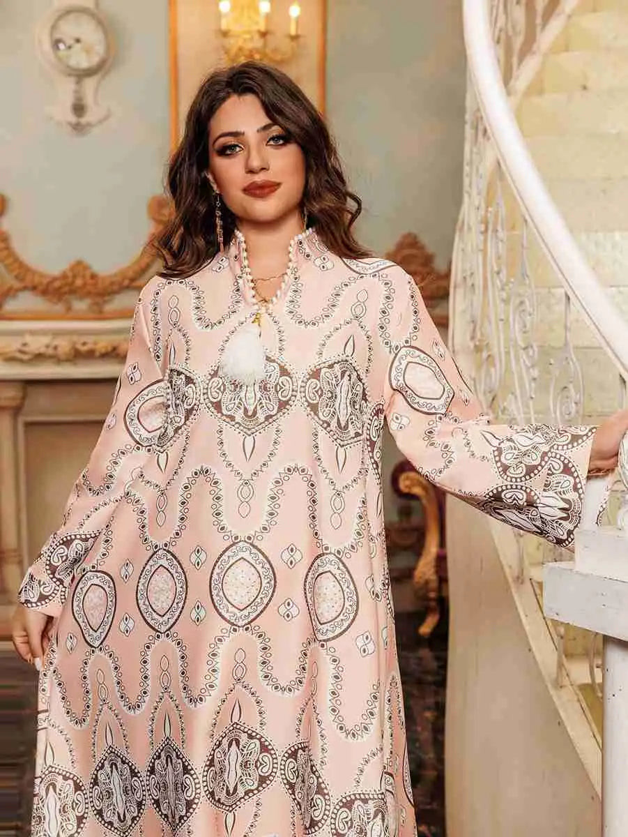 Robe Caftan Caftan pour femmes arabes imprimées Eid
