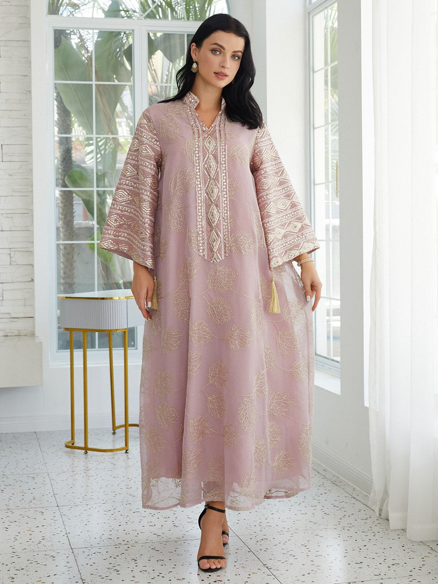 Robe caftan Doris Eid brodée de paillettes #25423