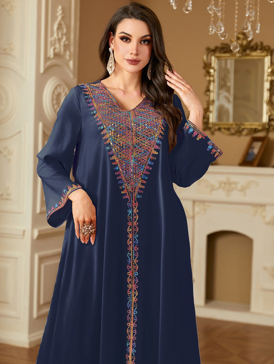 Robe de l'Aïd à paillettes et broderies, caftan, robe caftan #254220