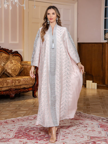 Robe brodée imprimée Eid Caftan Caftan Jalabiya #25020