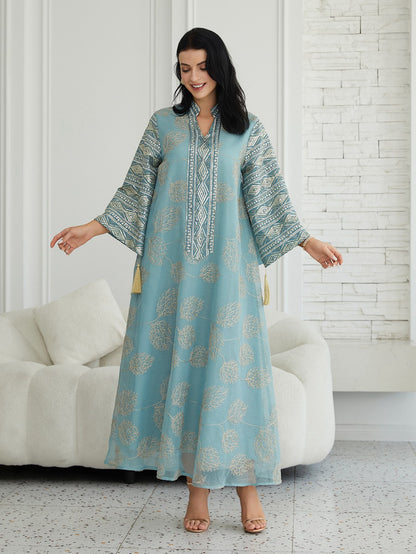 Robe caftan Doris Eid brodée de paillettes #25423