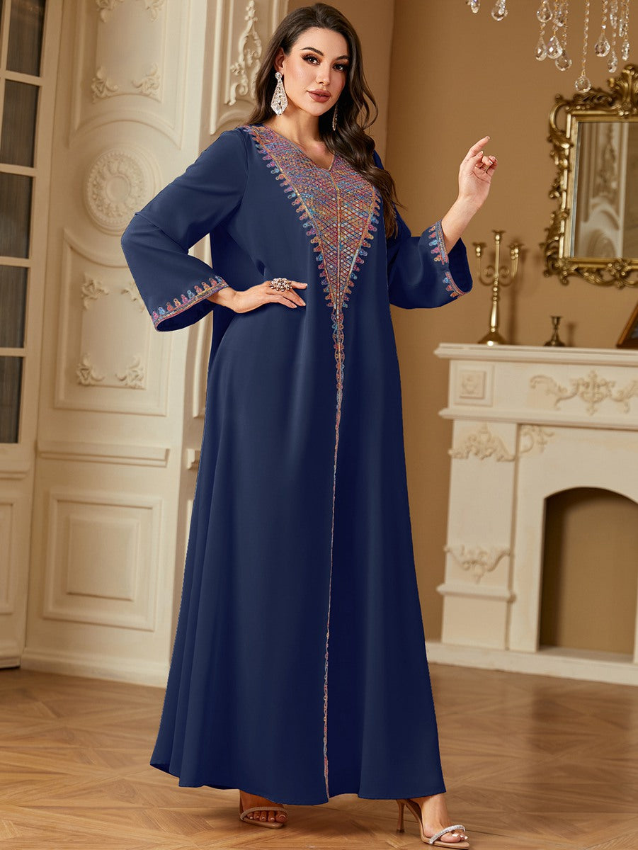 Robe de l'Aïd à paillettes et broderies, caftan, robe caftan #254220