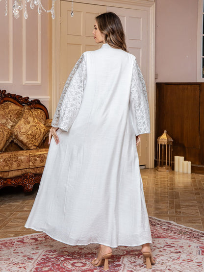 Robe brodée imprimée Eid Caftan Caftan Jalabiya #25020