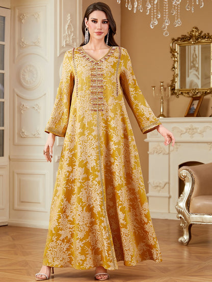 Eid Kaftan Dress Embroidery Beads Doris Women Caftan Dress #264336