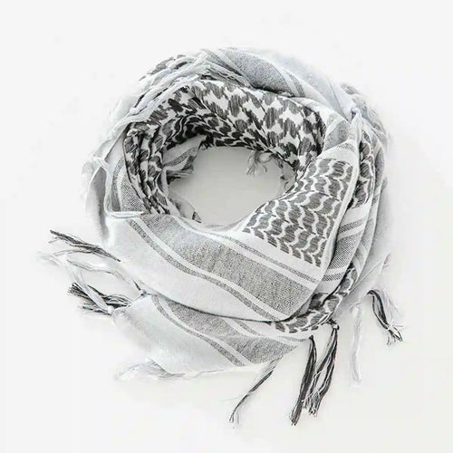 100% Cotton Palestinian Keffiyeh Scarf, Tassel Palestine Scarf Shemagh Tactical Head Neck Wrap for Men and Women