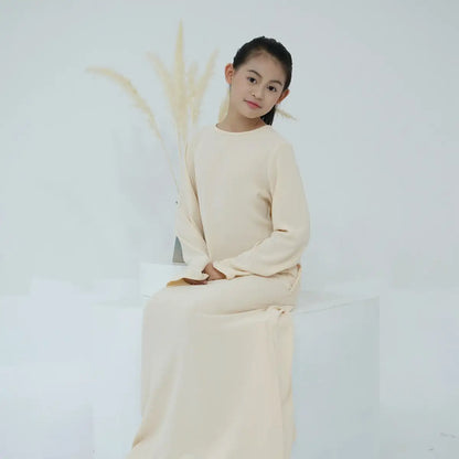 Moyen-Orient Arabe Enfant Fille Abaya Robe Intérieure Sous-Vêtement
