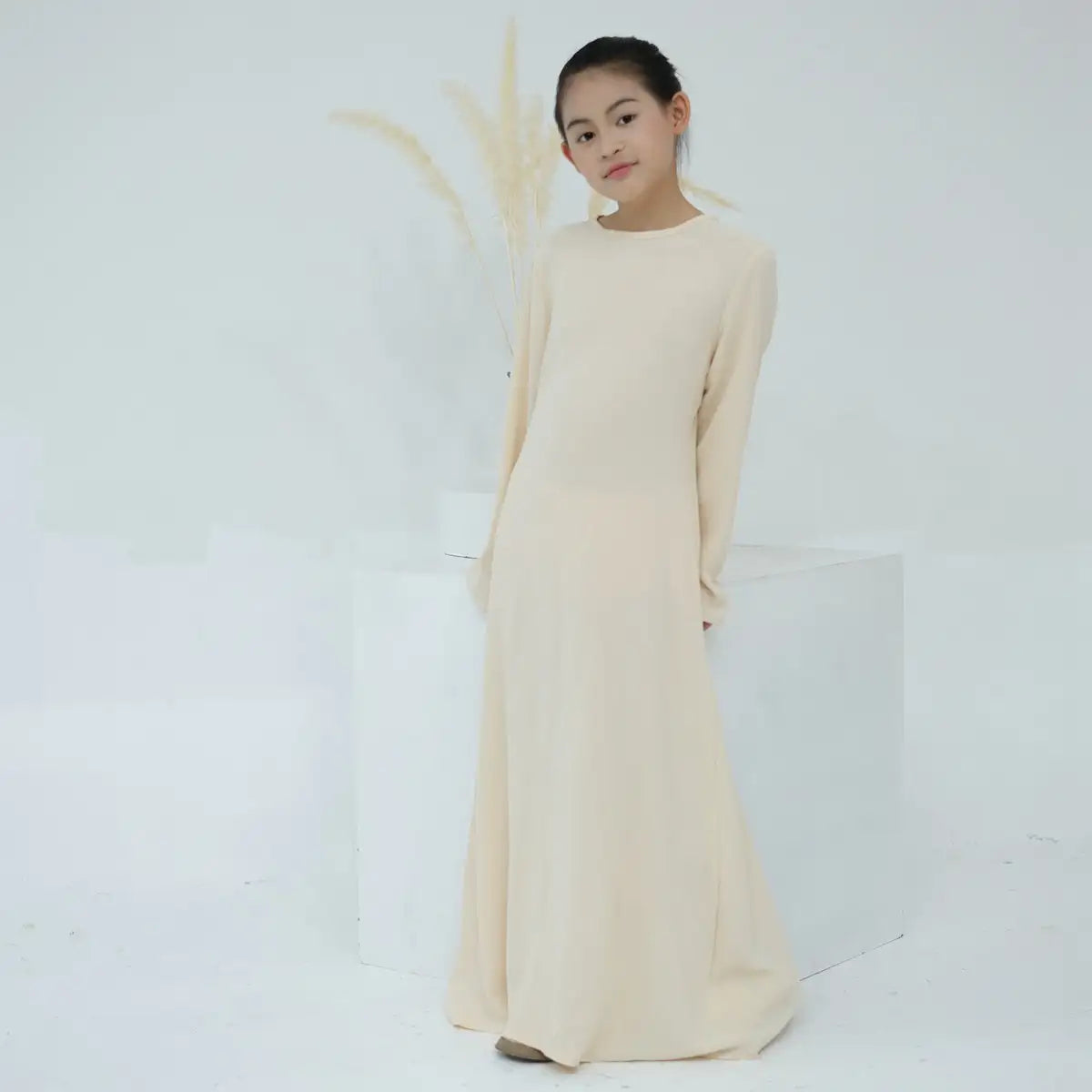 Moyen-Orient Arabe Enfant Fille Abaya Robe Intérieure Sous-Vêtement