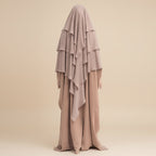 Muslim Women 3 Layer Long Khimar Nikah And Prayer Khimar #26H903