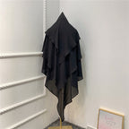 Muslim Women 3 Layer Long Khimar Nikah And Prayer Khimar #26H903