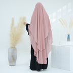 Muslim Women Extra Long Chiffon Khimar Full Length Nikah And Prayer Khimar #26H916