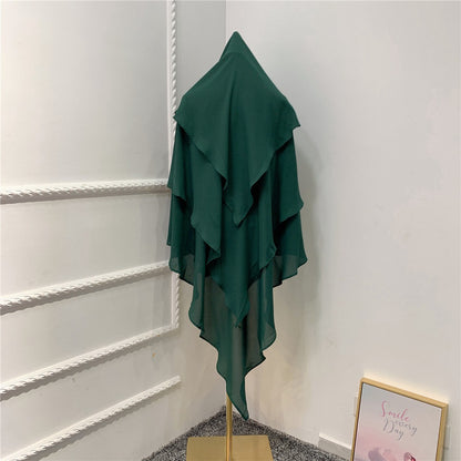 Muslim Women 3 Layer Long Khimar Nikah And Prayer Khimar #26H903